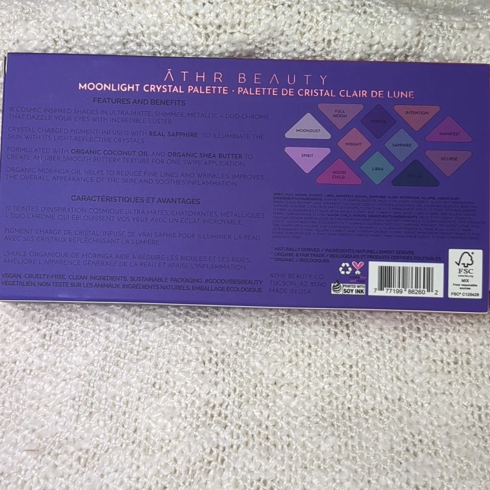 ĀTHR Beauty MOONLIGHT CRYSTAL PALETTE, 8 X 1.5g/0.05oz4 X 1.25g/0.04oz